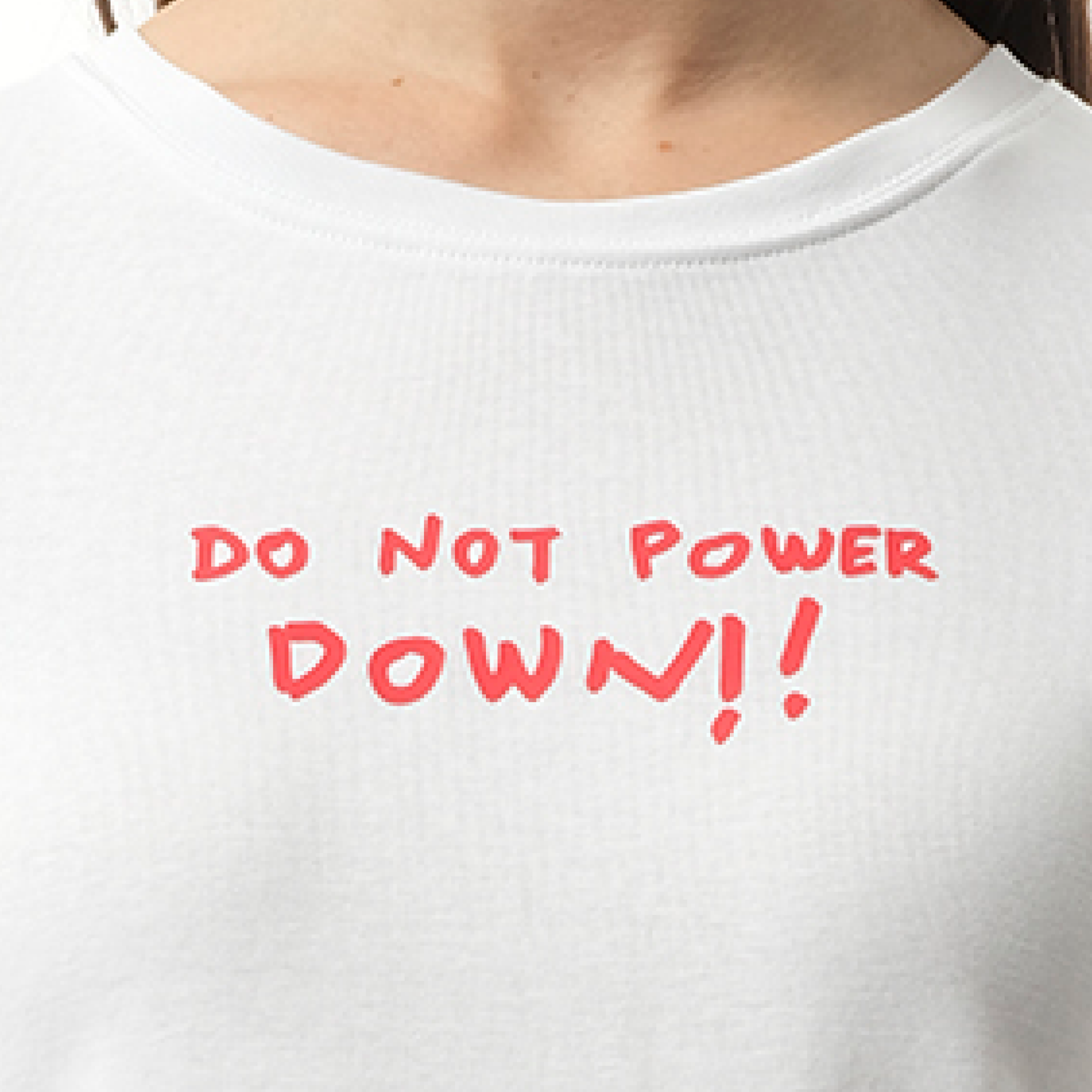 Power Down Slim Fit T-Shirt in White/Red