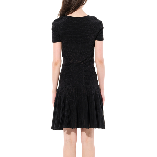 Knit Metal Dress in Black