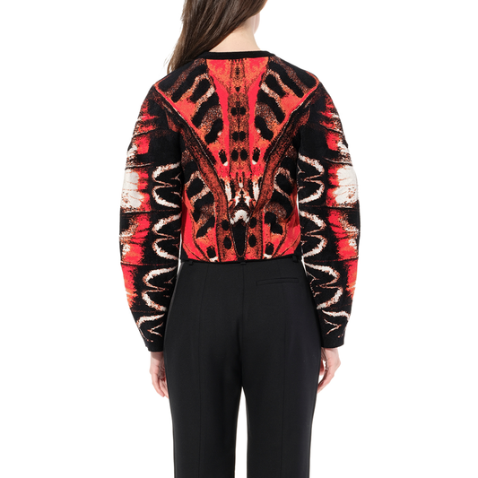 Butterfly Jacquard Knitwear in Red