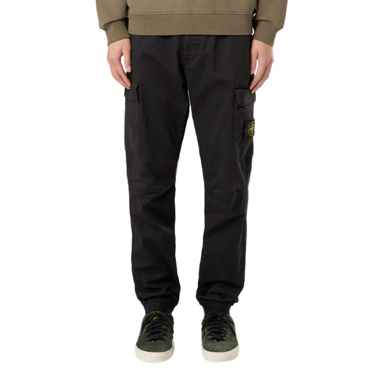 Stone Island Compass Cargo Pants in Black