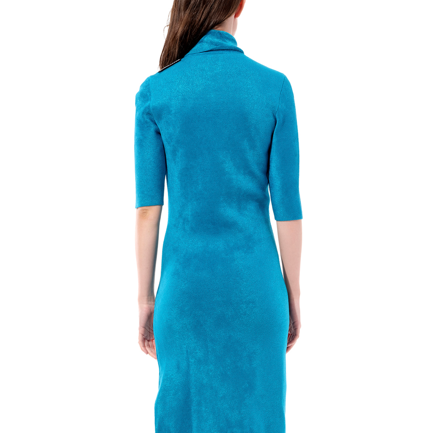 Short Sleeve Fitted Dress in Turquoise