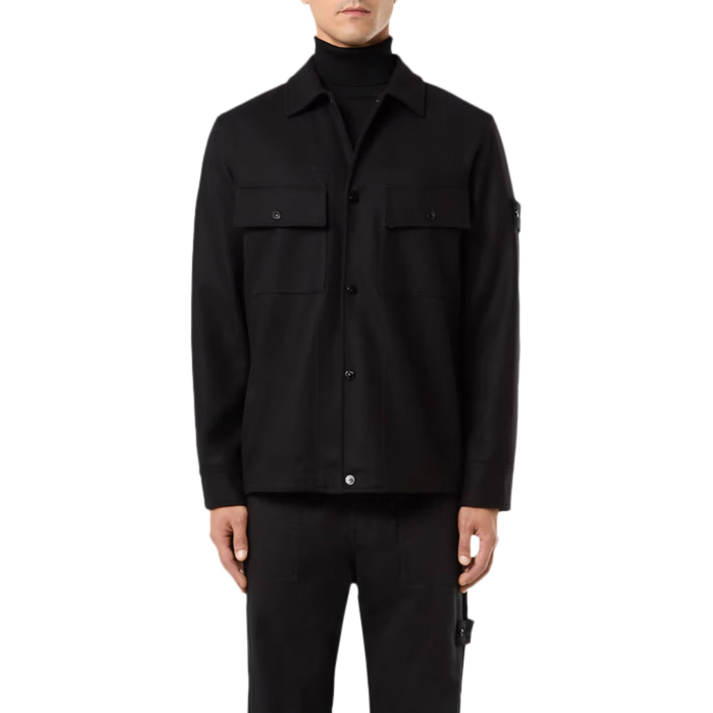 Compass Shirt Jacket in Black