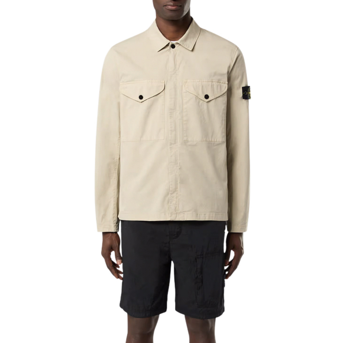 Supima Cotton Overshirt in Plaster