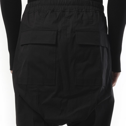 Drawstring Long Pants in Black