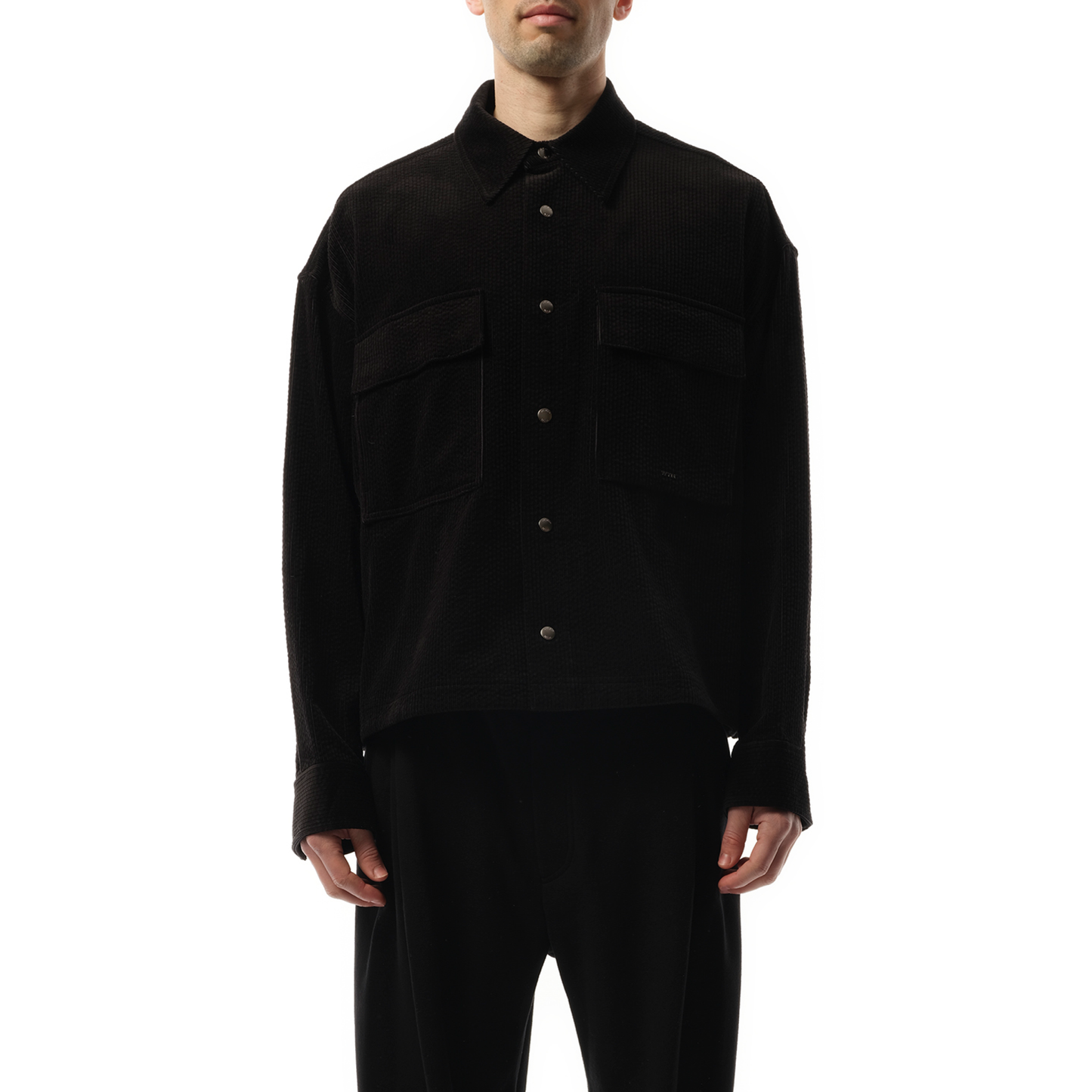 Corduroy Overshirt in Black