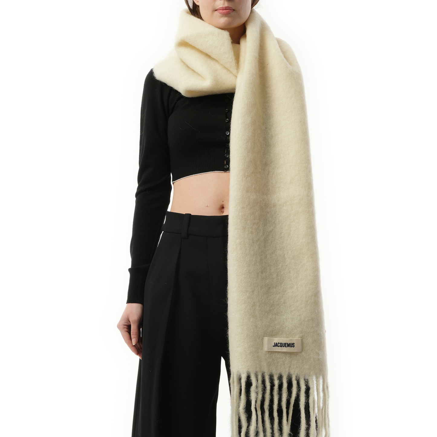 L
echarpe Carro Scarf in Off White