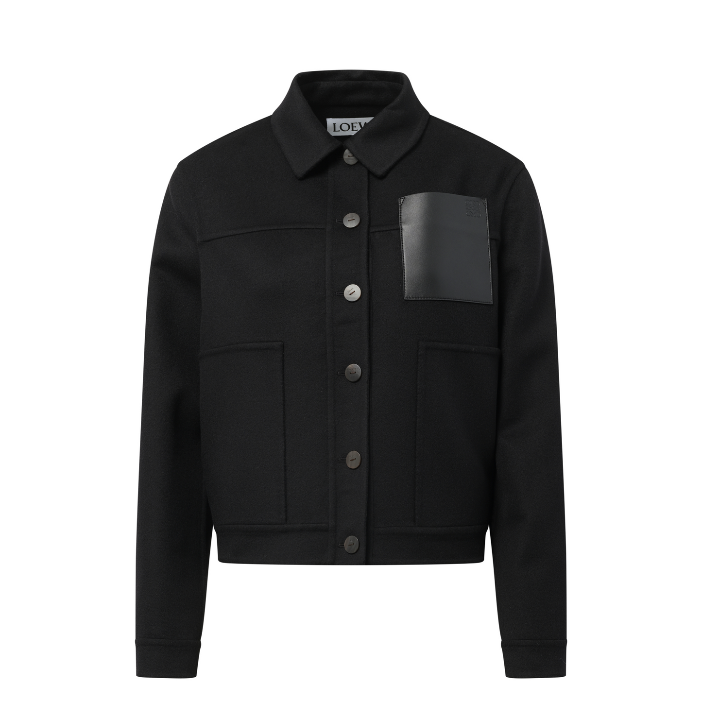 Wool Workwear Jacket in Black