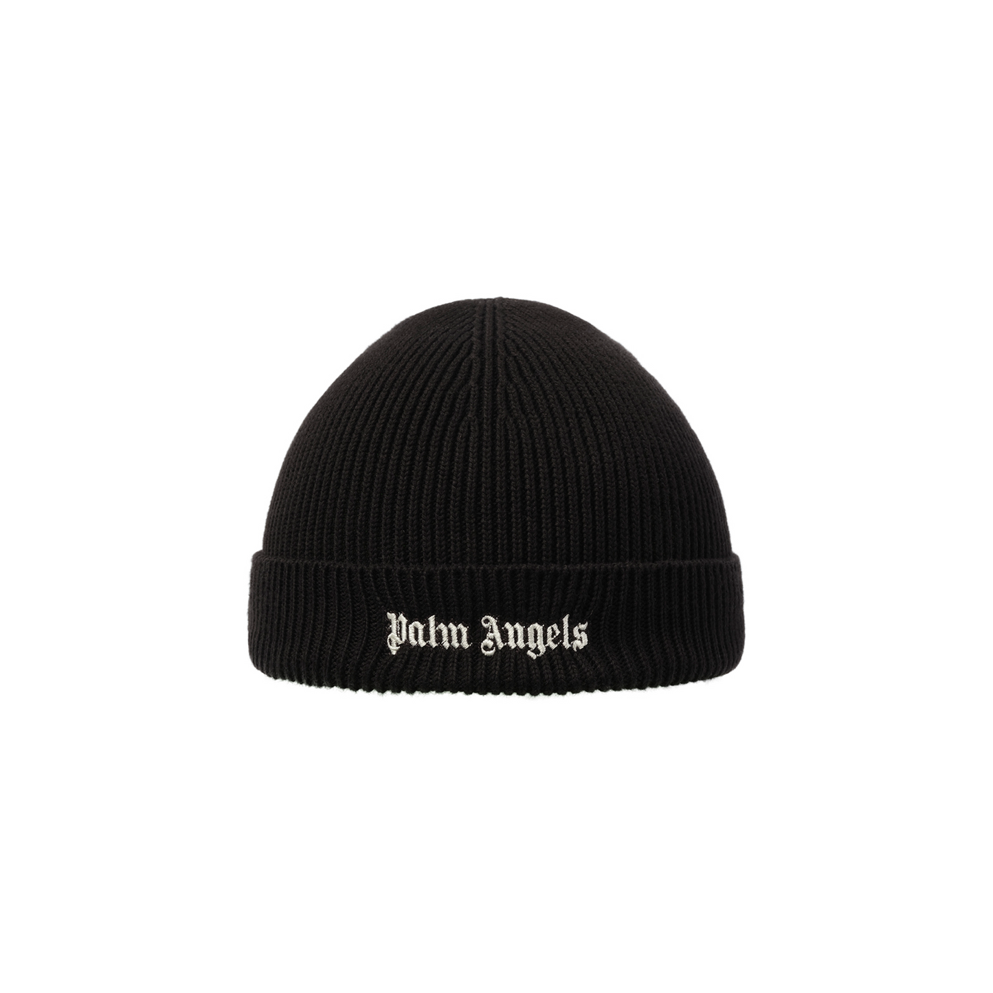 Classic Logo Short Beanie in Black/Off White