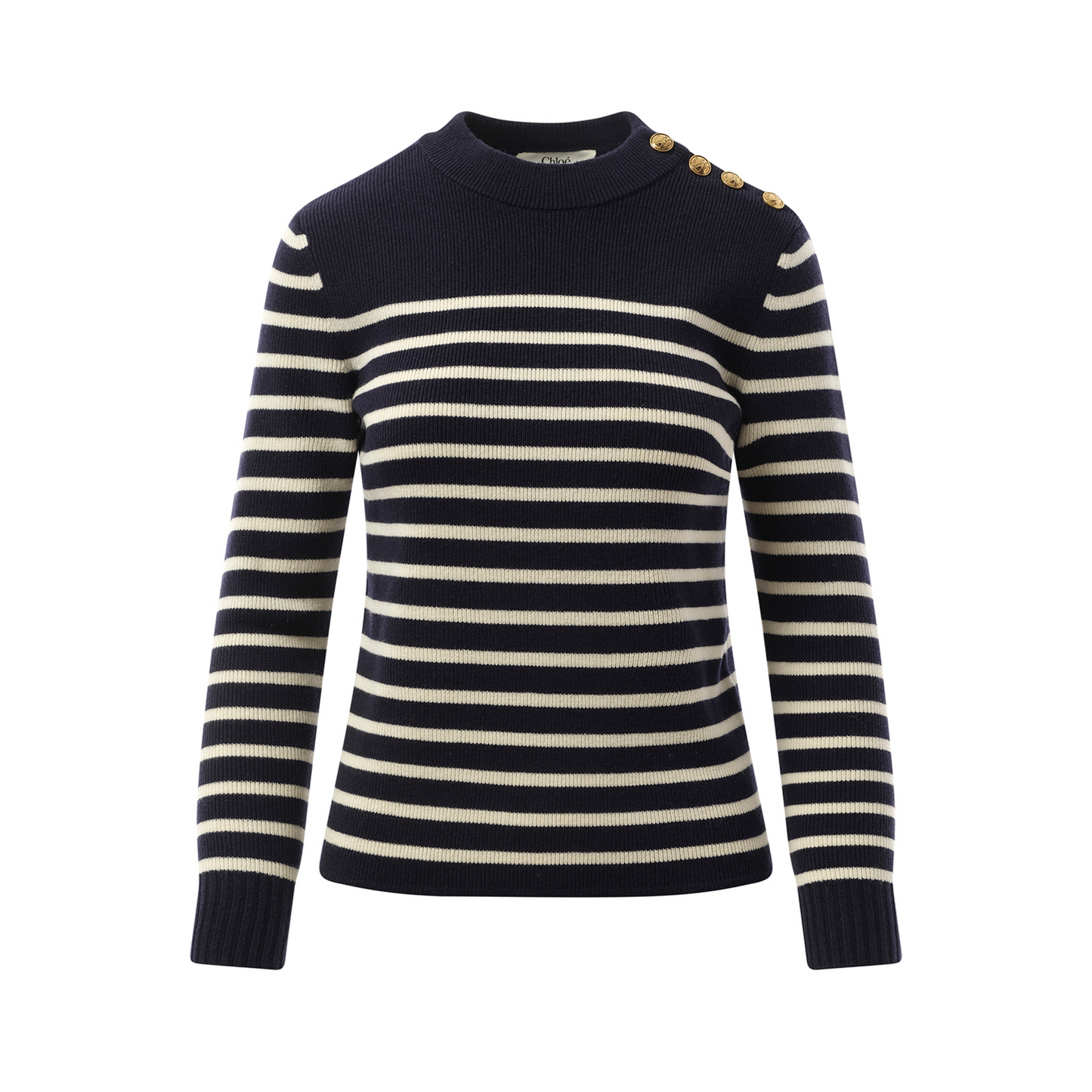 Chloe Mariniere Sweater in Blue/White