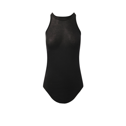 Basic Rib Tank in Black