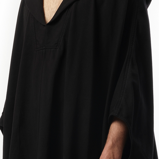 Hooded Kaftan in Black