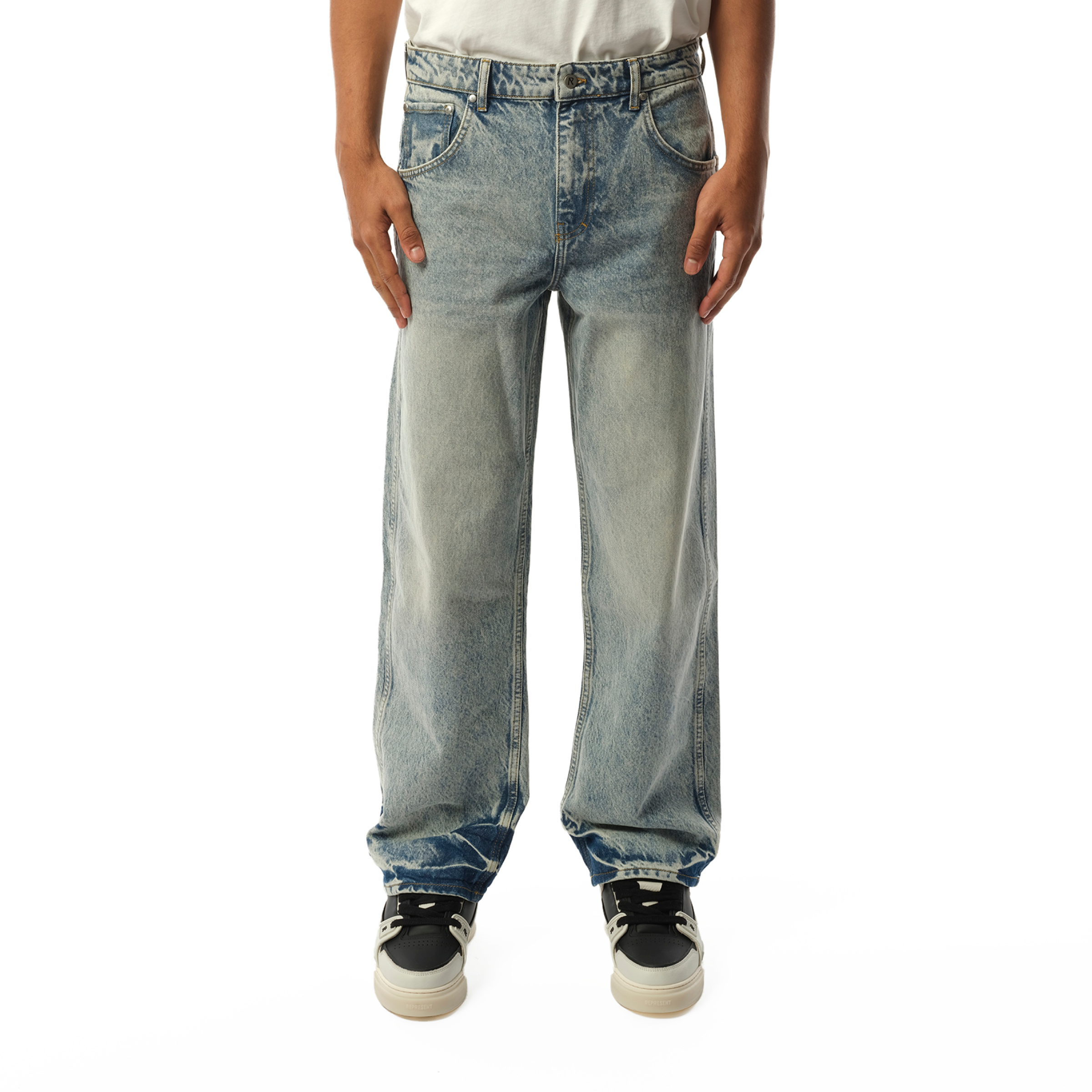 R3 Baggy Denim Pants in Blue