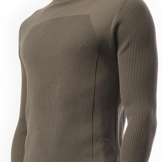 Ribbed Geo Sweater in Dust