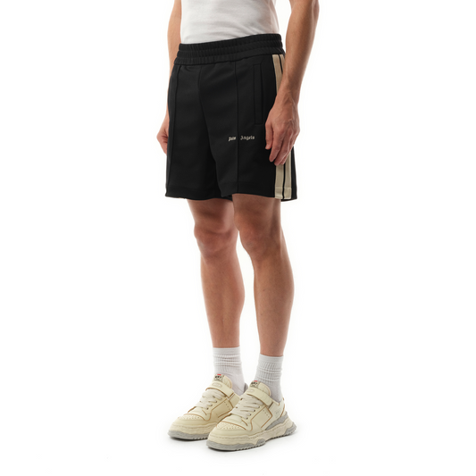 Logo Track Shorts in Black/Off White