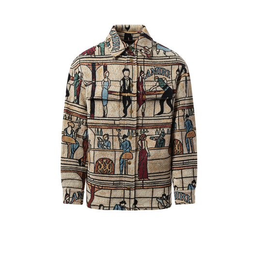 Tapestry Overshirt in Sand