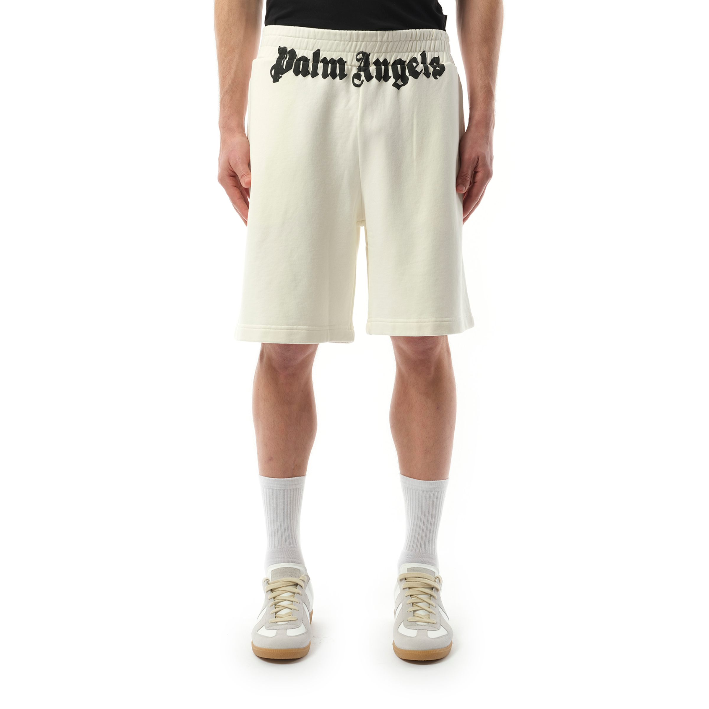 Classic Logo Sweatshorts in Off White/Black