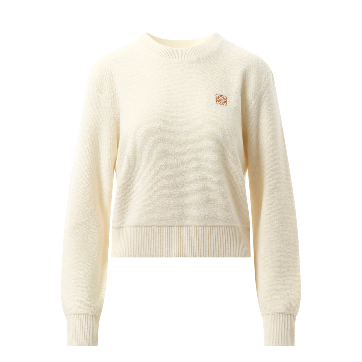 Merino Wool Anagram Sweater in Ecru