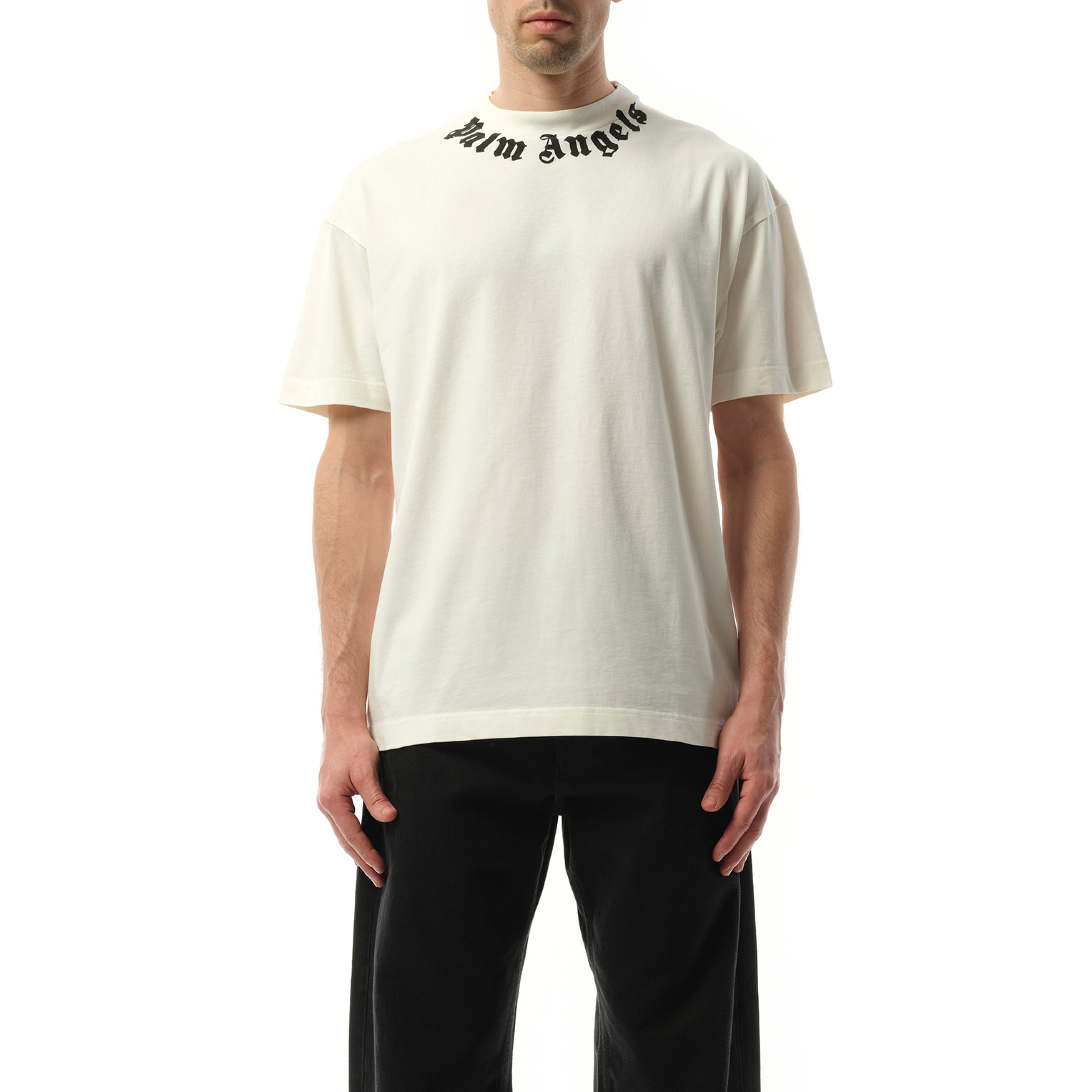 Neck Logo T-Shirt In Off White/Black