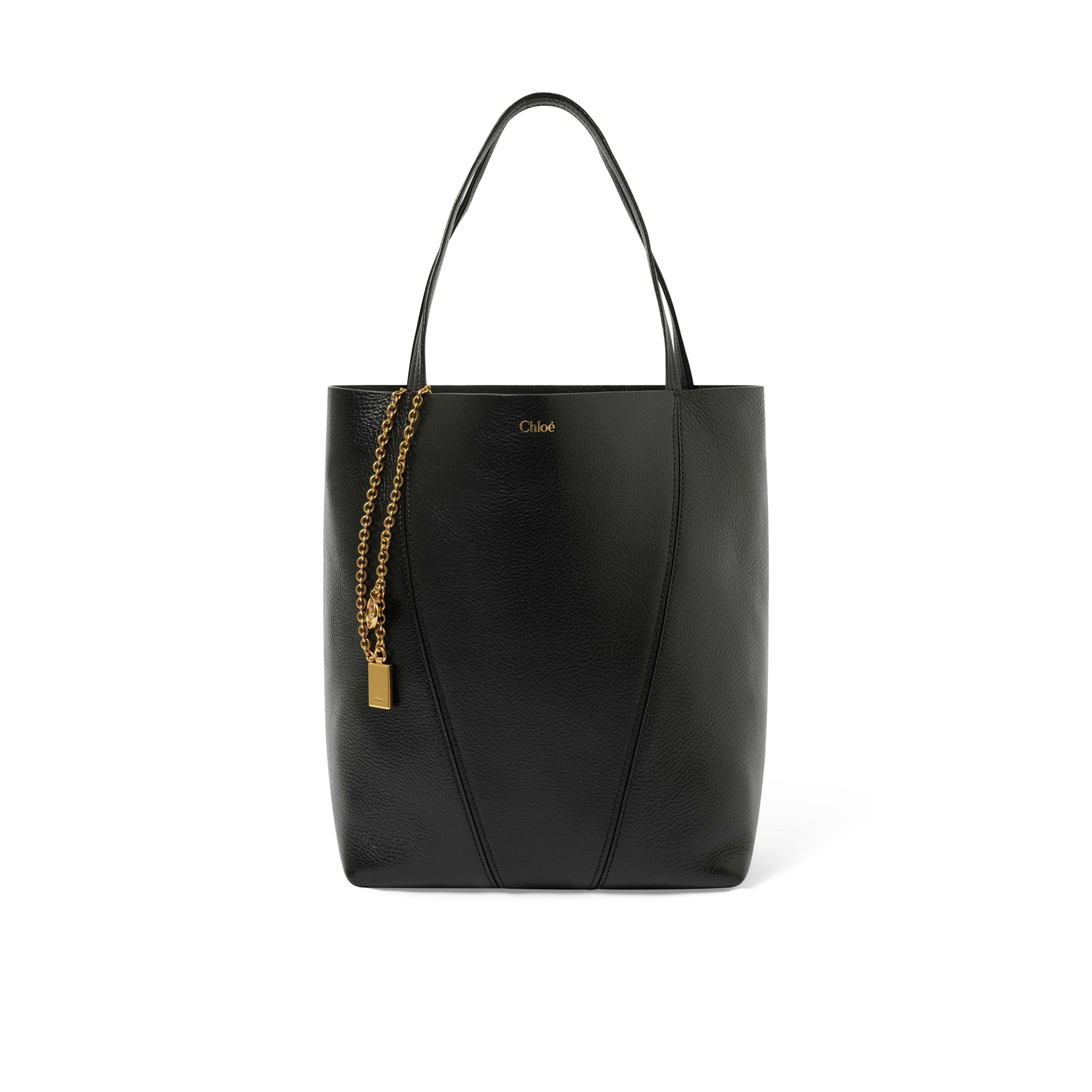 Chloe Spin Medium Tote Bag in Black