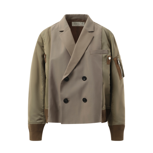 Suiting x Nylon Twill Jacket in Taupe