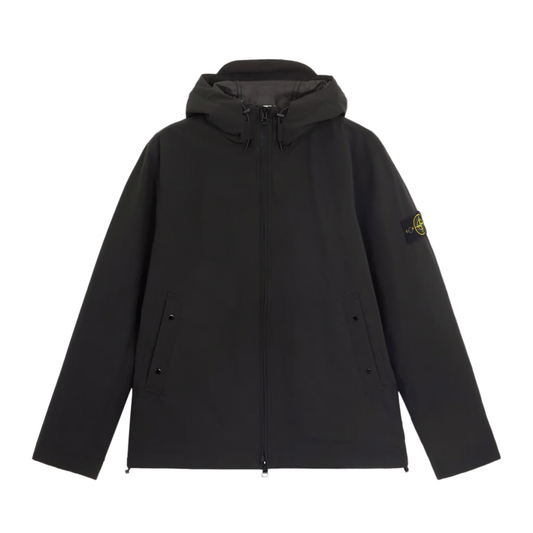 Compass Badge Hooded Jacket in Black