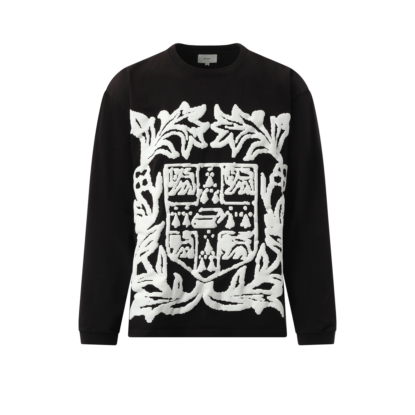 Rhude Long Sleeve T-Shirt in White/Black