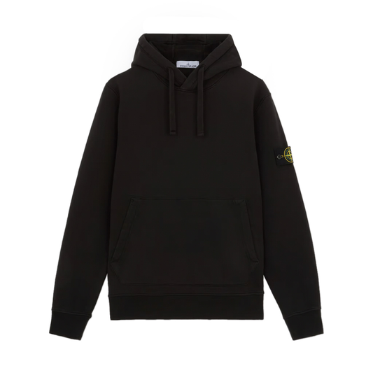 Logo Patch Hoodie in Black