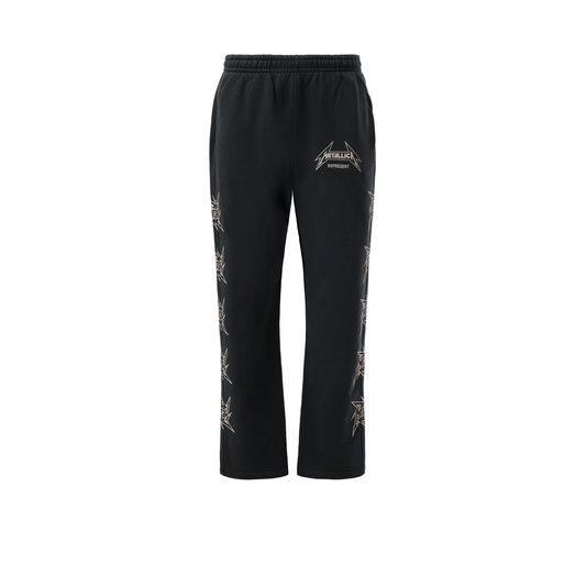 Metallica 40 Year Anniversary Sweatpants in Stained Black