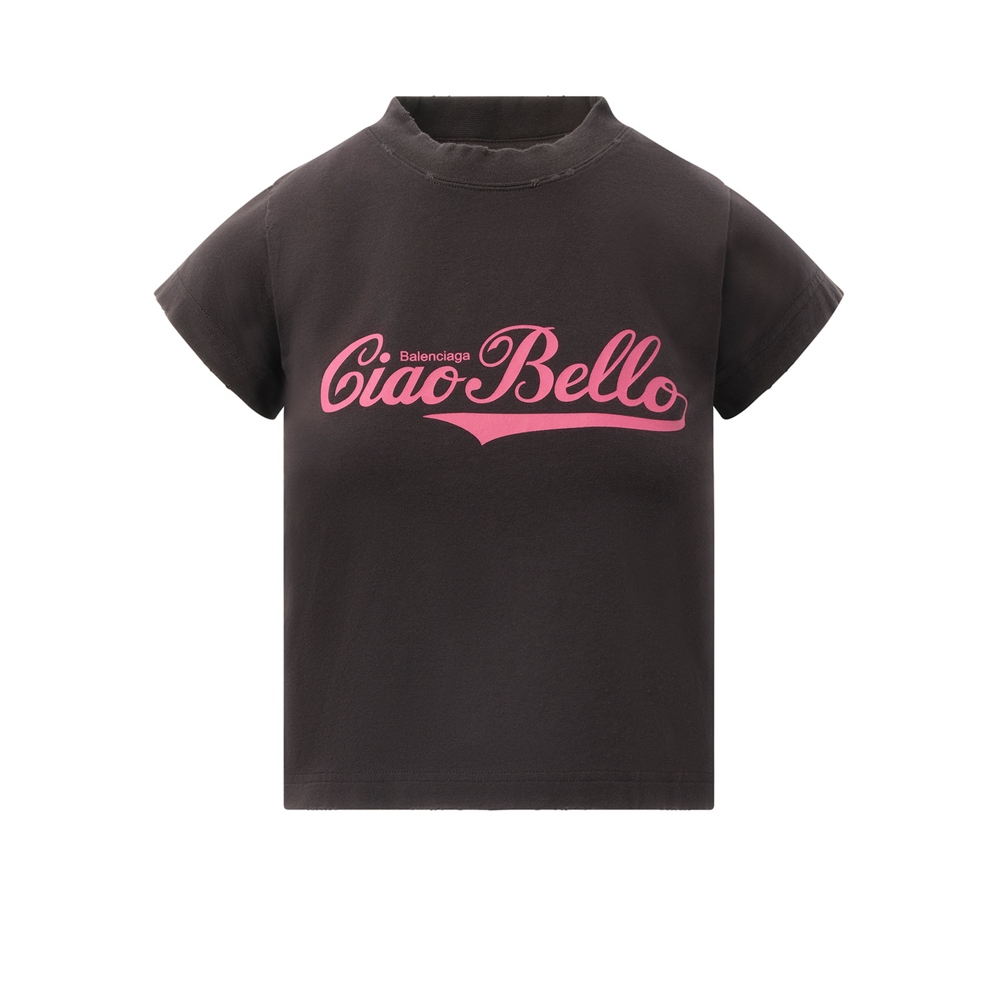 Ciao Bello Shrunk T-Shirt in Washed Black