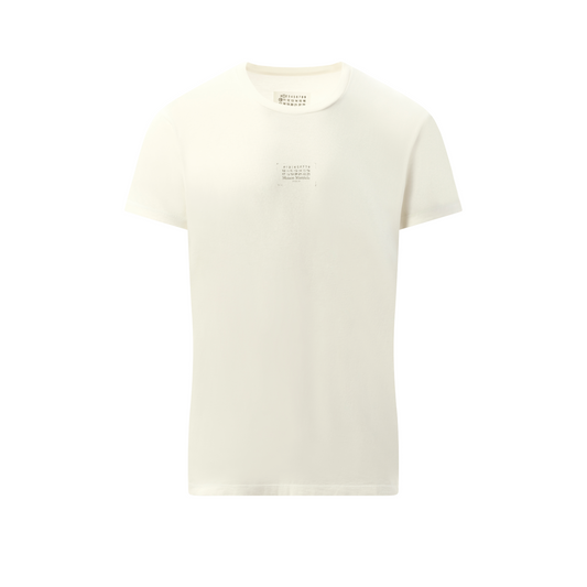 Small Number Logo T-Shirt in Off White