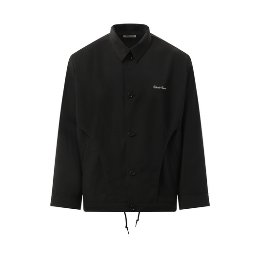 Logo Embroidery Blouson in Black