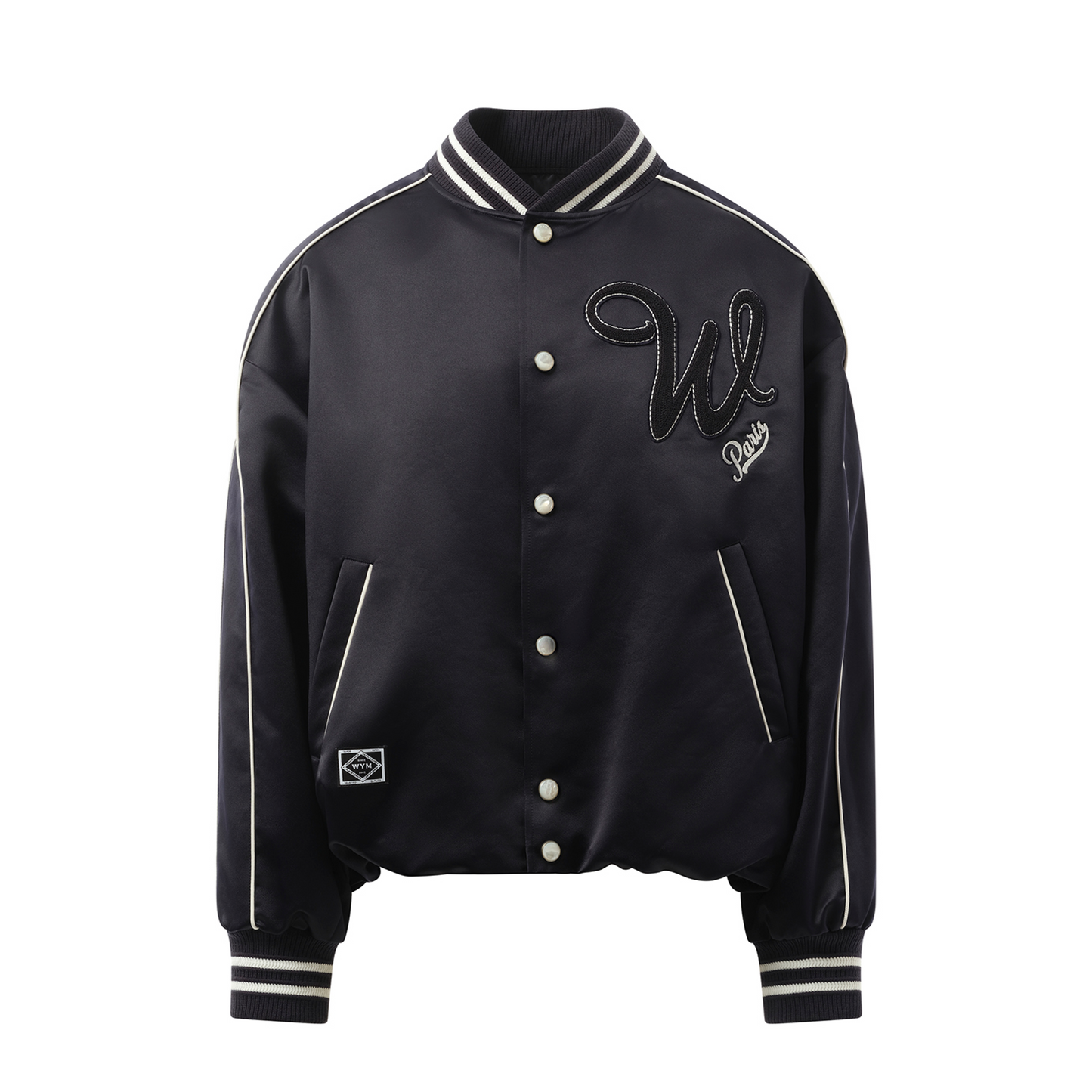 WYM Baseball Varsity Jacket in Navy