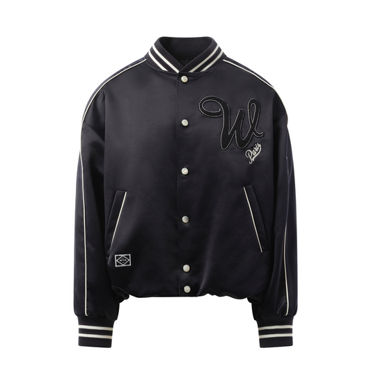 WYM Baseball Varsity Jacket in Navy