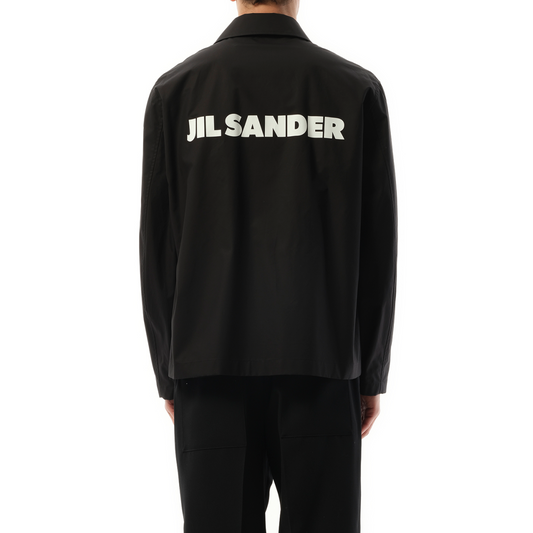 Jil Sander Logo Coach Jacket in Black