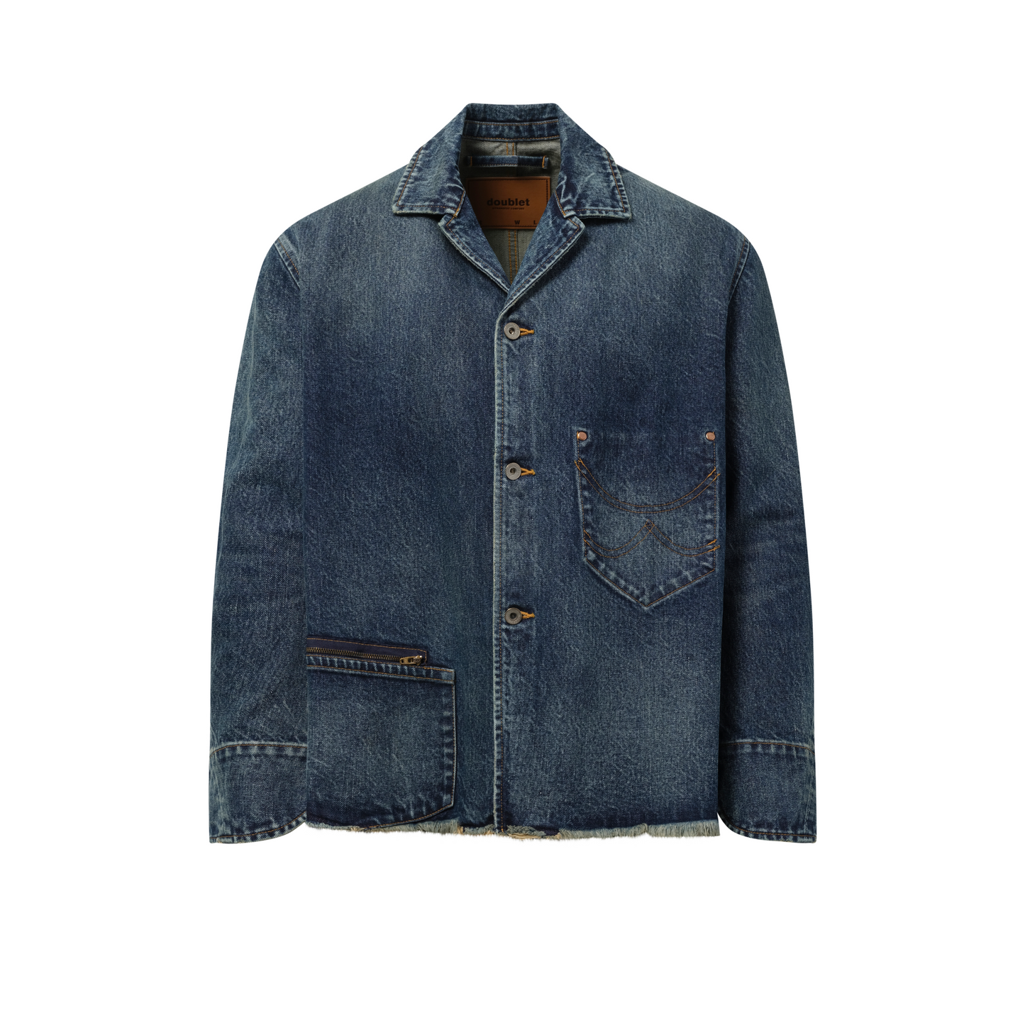 Used Finish Denim Jacket in Indigo