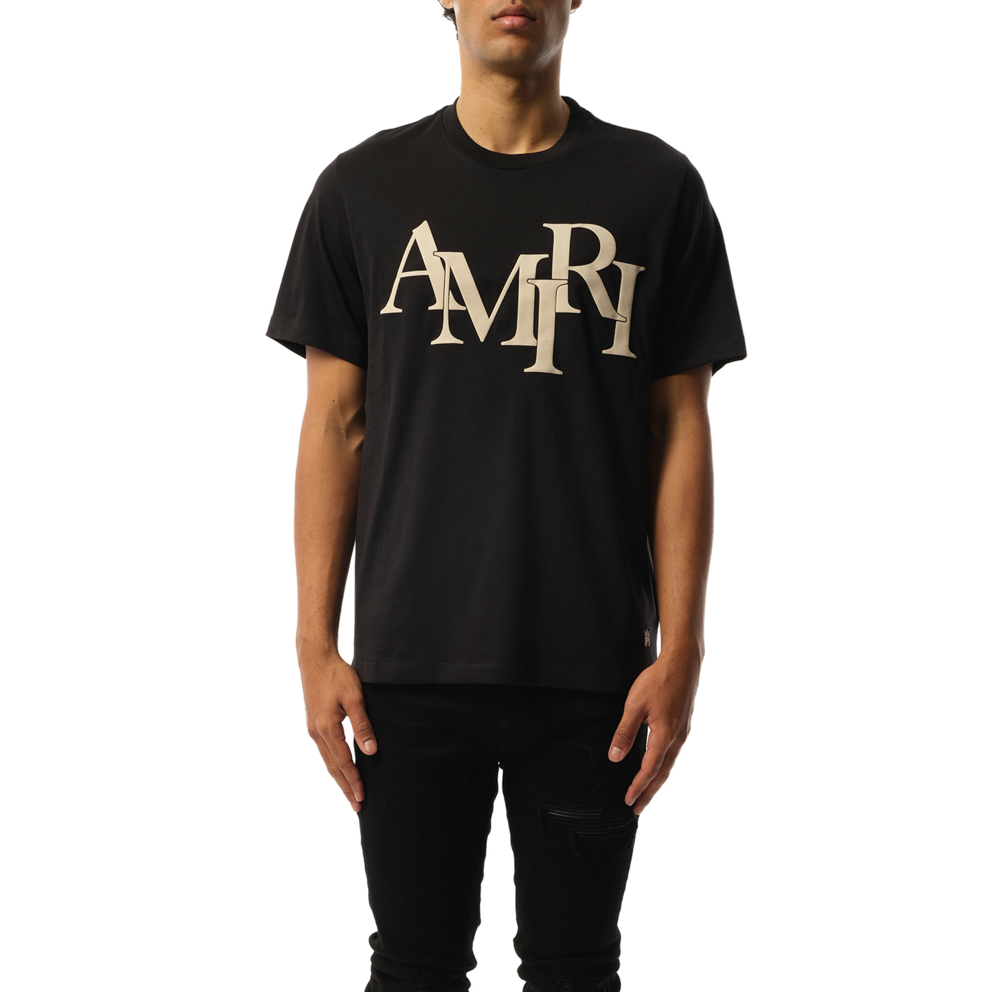 Amiri Staggered T-Shirt in Black