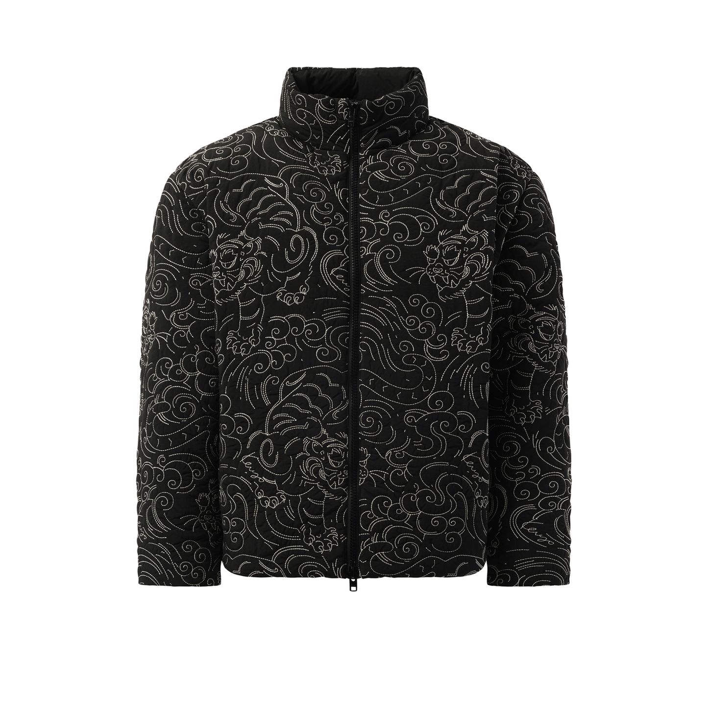 Kenzo Star Tiger Down Jacket in Black