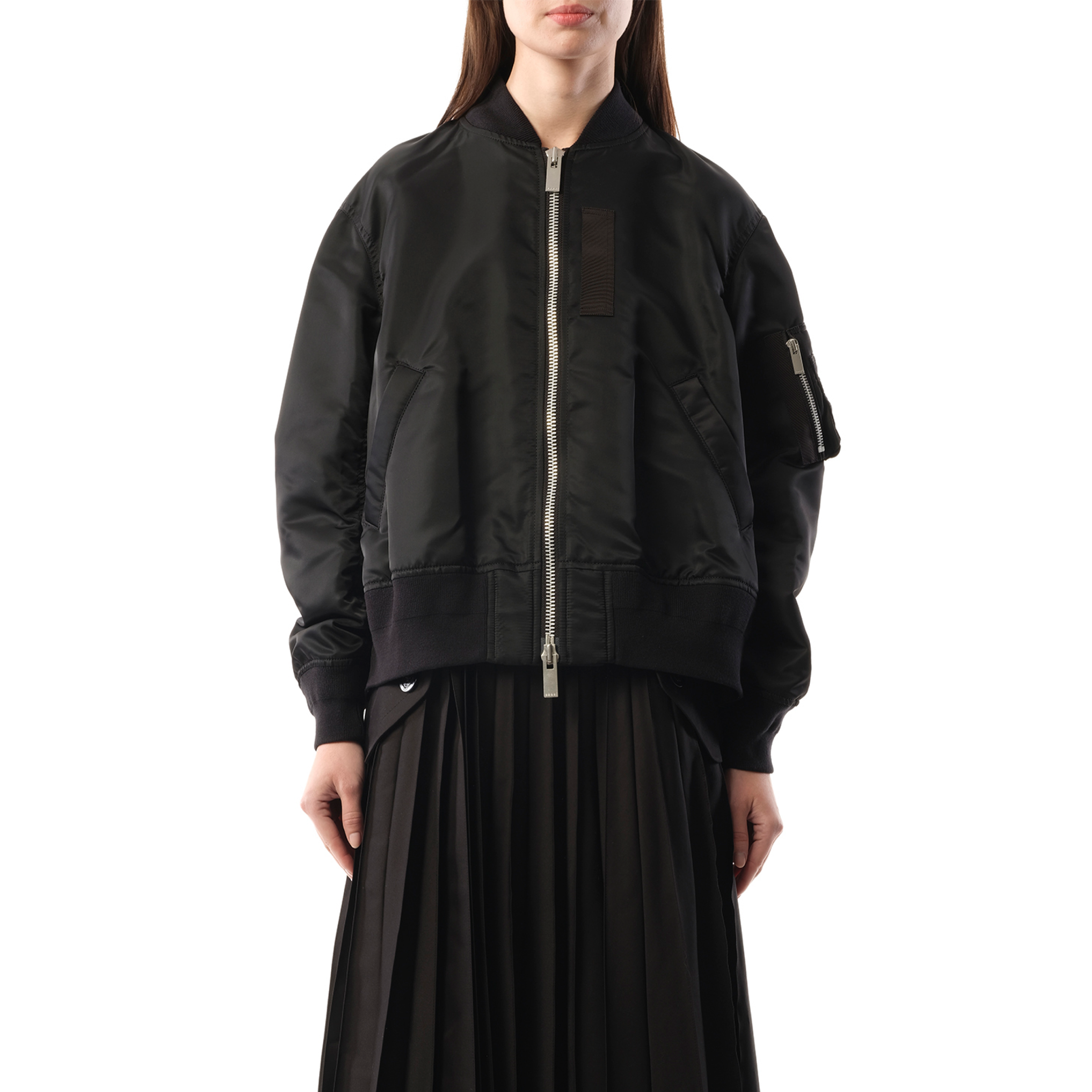 Nylon Twill Blouson in Black