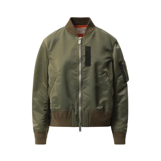 Nylon Twill Blouson in Khaki