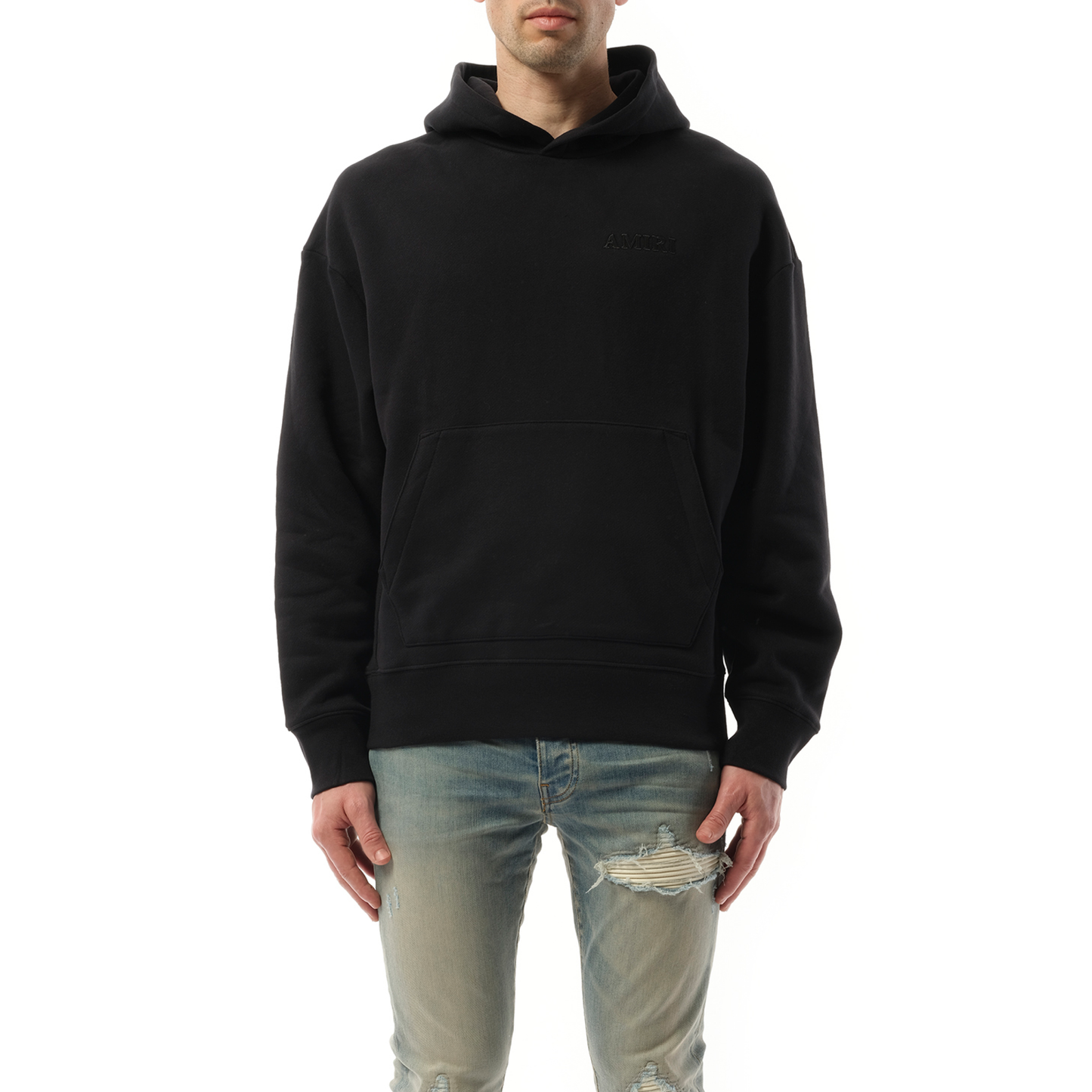 Amiri Oversized Hoodie in Black