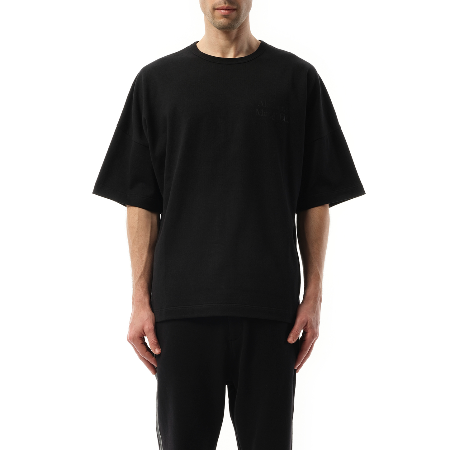 Exploded Logo T-Shirt in Black/Black