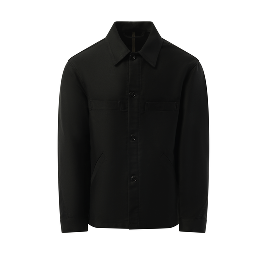 Twisted Sleeve Workwear Jacket in Black