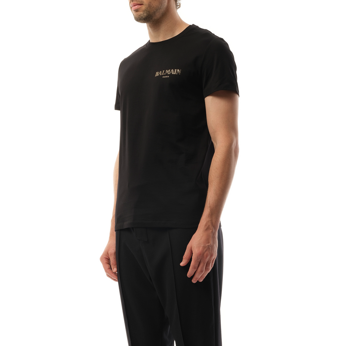 Balmain Vintage Gel T-Shirt in Black/Gold