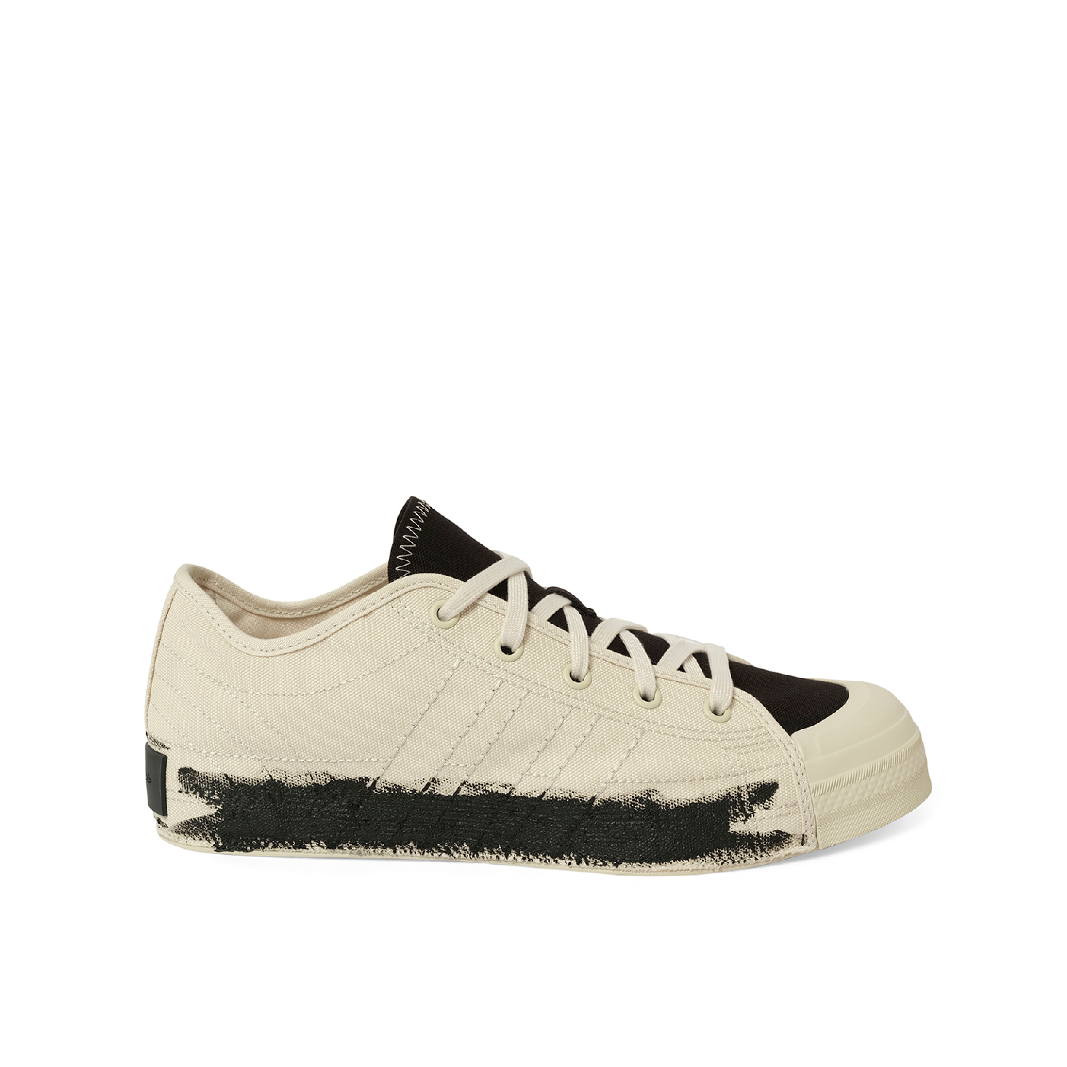 Y-3 Nizza Low Sneaker in Talc/Black