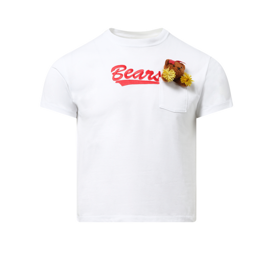 Cheerleading Bear T-Shirt in White