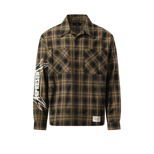 Metallica Check Shirt in Tobacco