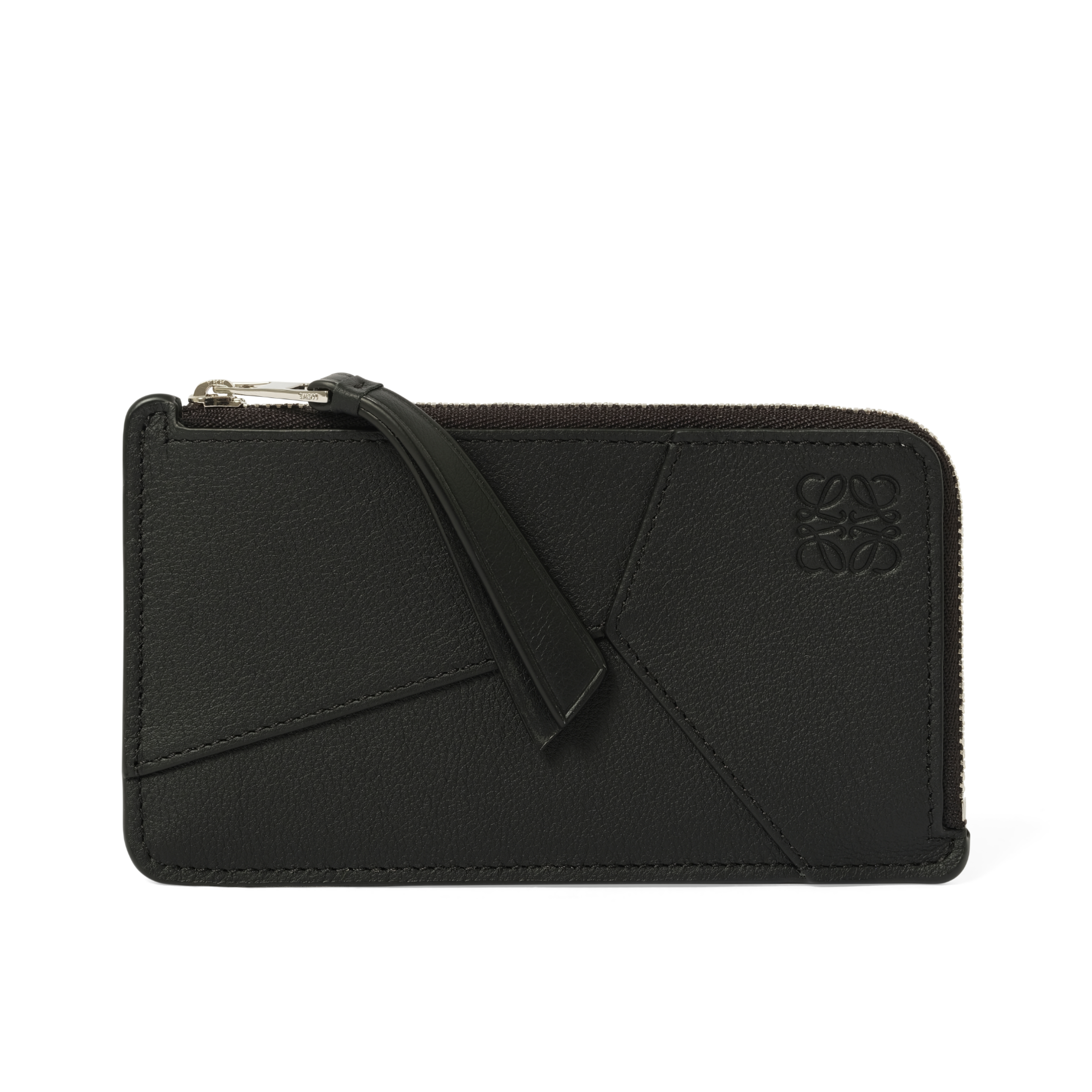 Puzzle Edge L Coin Cardholder in Black