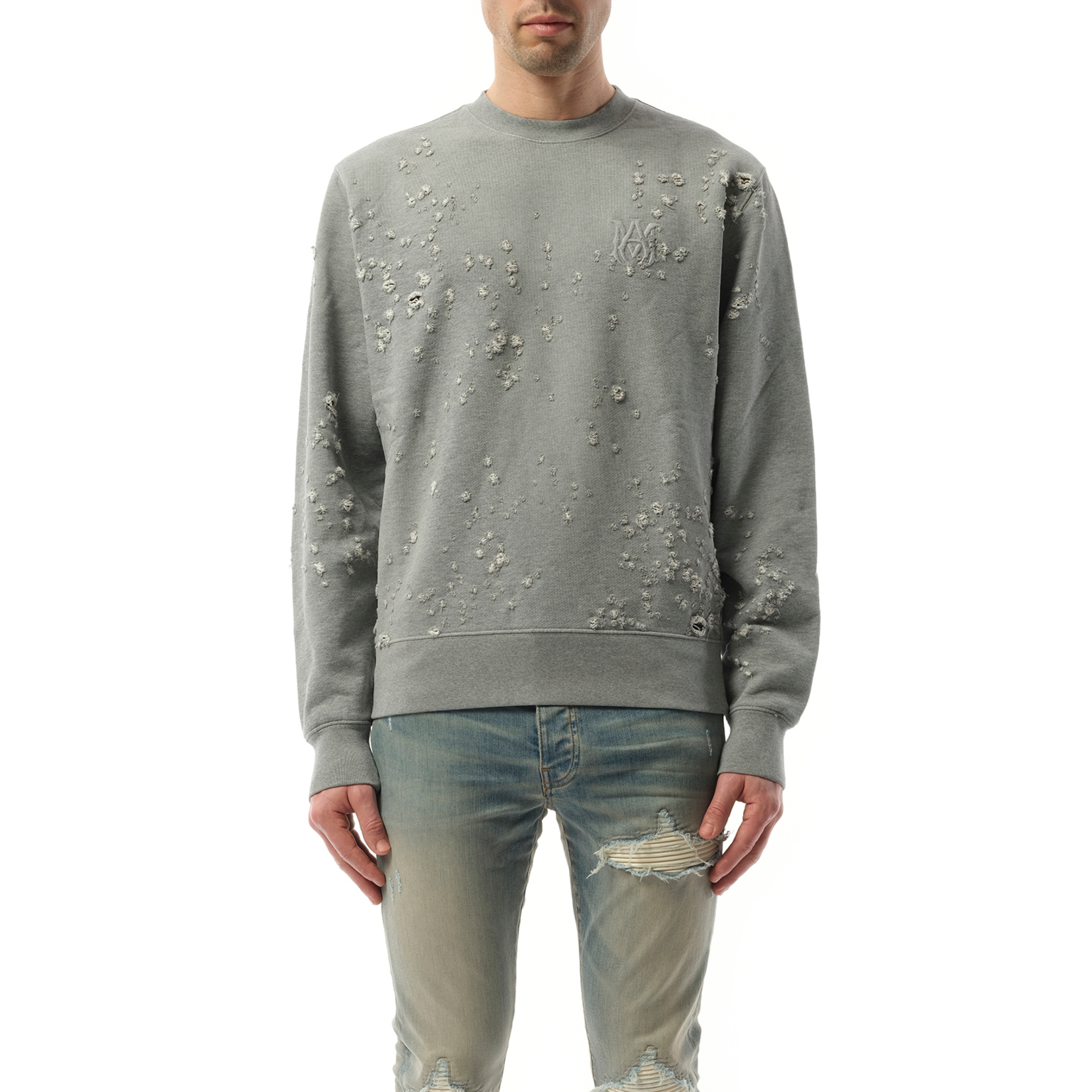 MA Shotgun Embroidered Sweatshirt in Grey