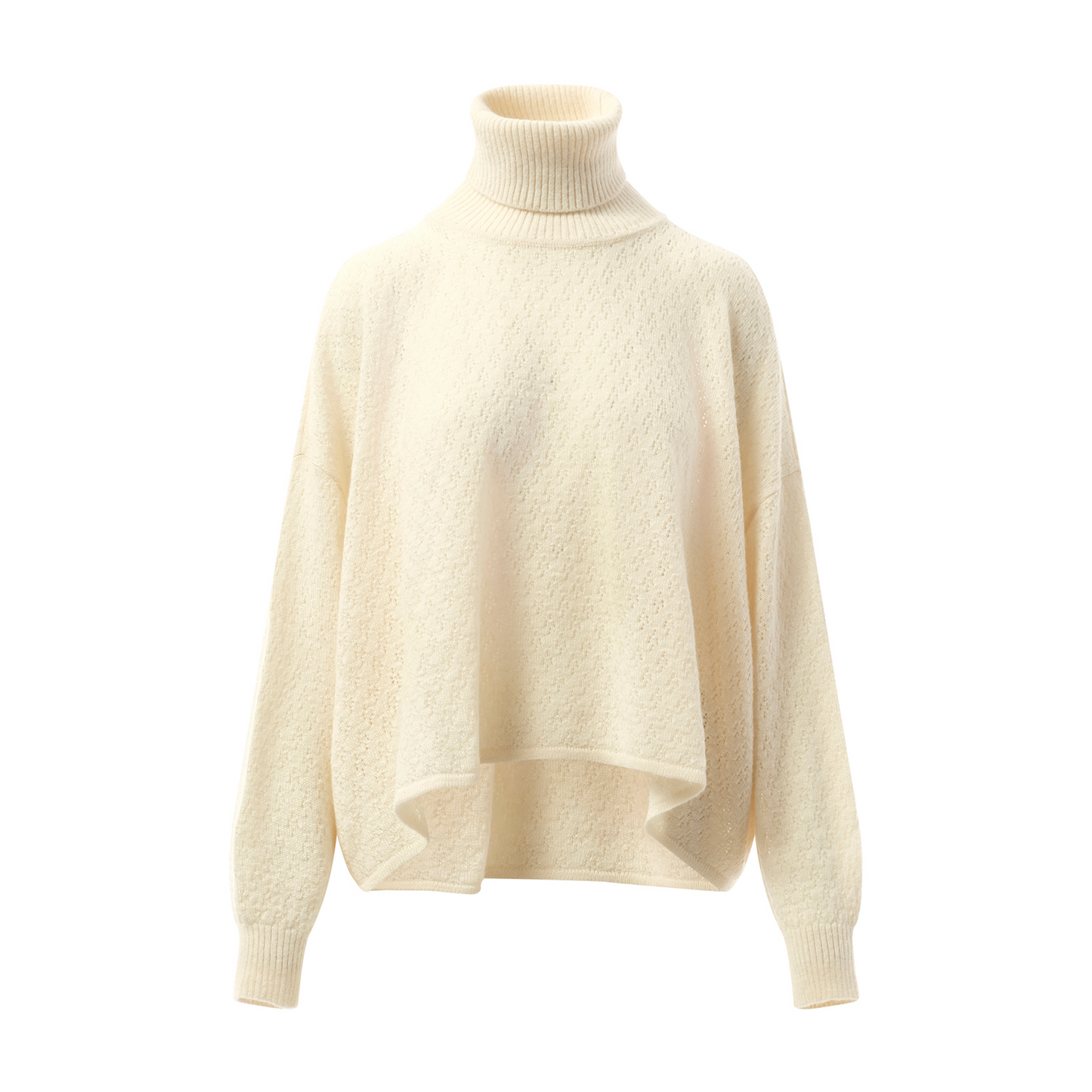 Fluffy Pointelle Sweater in Iconic Milk