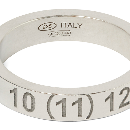 Number Reference Ring 4mm in Silver